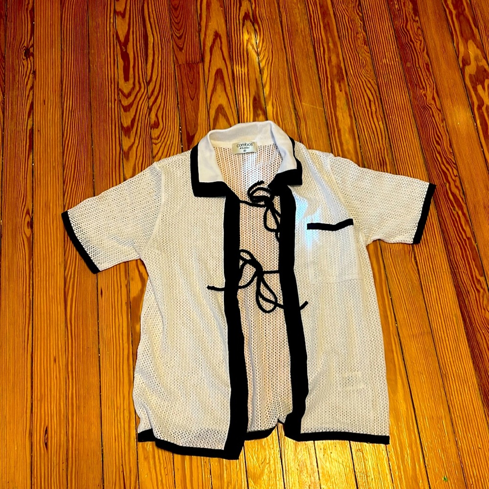 Tie front shirt from Combos knitwear